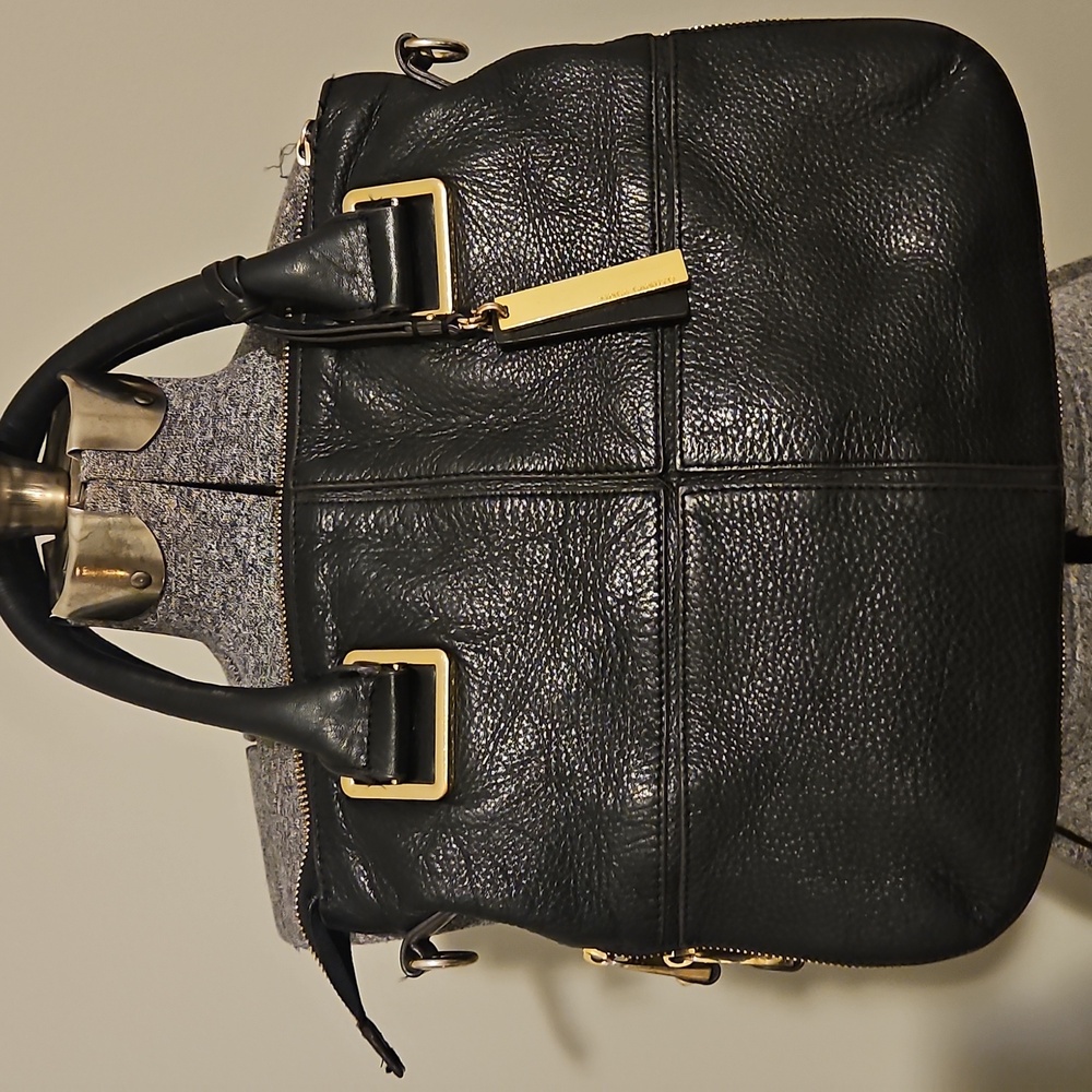 Vince Camuto black pebbled leather bag